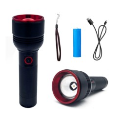 TORCIA IN ALLUMINIO A LED RICARICABILE USB PM10-TG