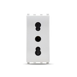 PRESA BIVALENTE 16A-250V BIANCA ART.P81308S