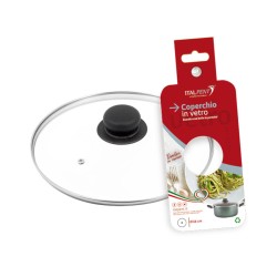 COPERCHIO VETRO C/POMOLO NERO CM.32 ART.18832
